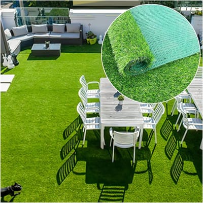 Kunstgras Mat - Gras Tapijt - Balkon Decoratie - Drainage Gaten - 150 x 400 cm - Groen
