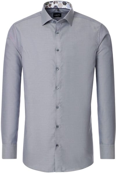 Antraciet Venti Overhemd Kent Kraag Met Motief Modern Fit - XL
