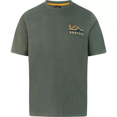 Protest PRTAxelle - T-shirt Heren - Korte mouwen - Ronde hals - Normale pasvorm - Blauw