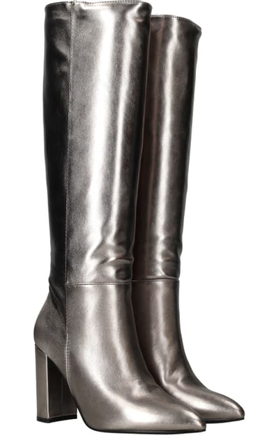POSH by Poelman Lange laarzen - Dames - Zilver - Maat:36