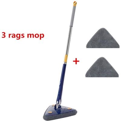 NIEUW Uitgebreide Driehoek Mop 360 Draai Knijp Uitwringen X-Type Raamglas Toilet Badkamer Vloer Huishoudelijke Reiniging Plafond Stof verwijderen gray