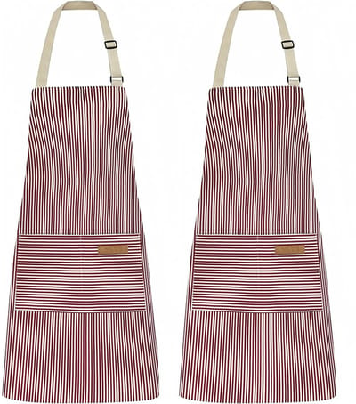 Duoschorten - Kookschorten - Gestreepte schorten - Met zakken - Unisex - Stijl B
