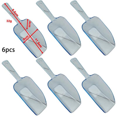 6 STUKS Mini Plastic IJsscheppen IJsscheppen IJsschep Voor Verjaardagsfeest Bruiloft Dessertscheppen Graan Bloem Multifunctionele Schep