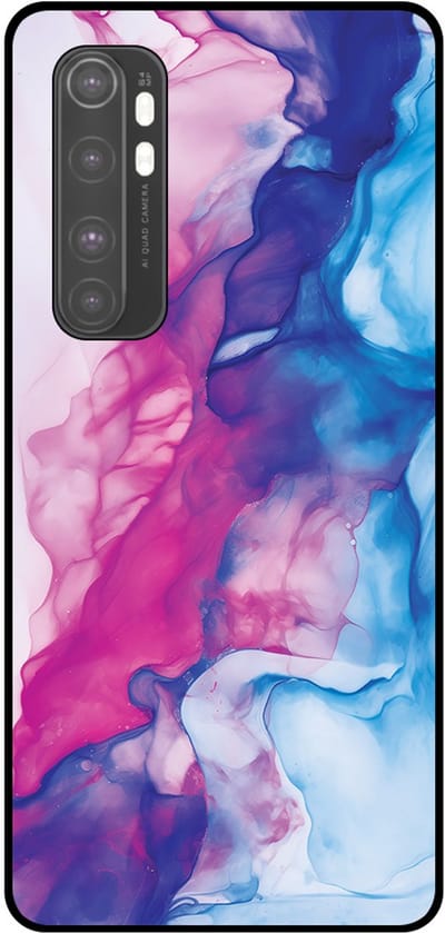 Smartphonica Telefoonhoesje Geschikt voor Xiaomi Mi Note 10 Lite met Roze Blauw Marmer Opdruk - TPU Backcover Case Rose Blue Marble Design geschikt voor Xiaomi MI Note 10 Lite