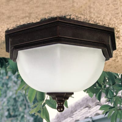 Bohemian Plafondlamp - Steady Lighting - Metaal - Bohemian - E27 - L: 16cm - Voor Buiten - Woonkamer - Eetkamer - Brons