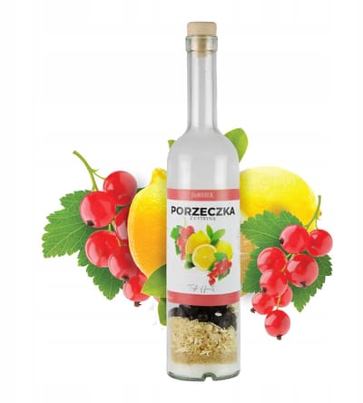 Bimberek Serie - 500ml Butel - Porzeczka met Citroen - Liofiliseerde Vruchten - Huisgemaakte Likeur