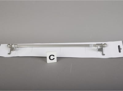 Gifi Diffusion - Uitschuifbare gordijnroede - Zilvergrijs - metaal - 30-50 cm