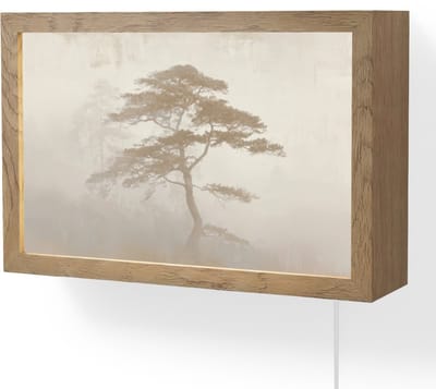 Wandlamp 30x20 cm - Oplaadbaar - Boom - Oosterse stijl - Landschap - Wandlampen binnen woonkamer - Slaapkamer lamp met kabel - Decoratieve nachtlamp - Vloerlamp snoer