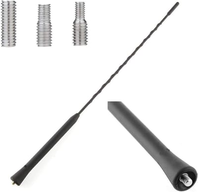 Korte Staafantenne - Auto Antenne Radio - Verbeterde Ontvangst - Universele Adapters - 40cm Lengte