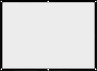 Projectiescherm Opvouwbaar - Projectorgordijn Beamer - Thuisbioscoop Buiten - Dubbelzijdig Gebruik - 60 Inch 100 Inch - Wit