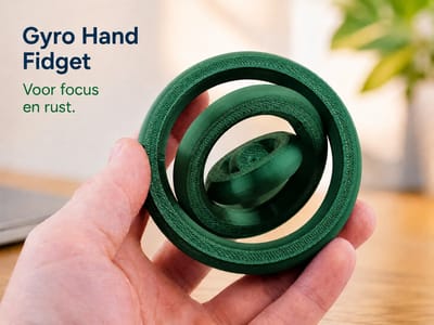Gyro Hand Fidget – Fidget Speelgoed voor Volwassenen – Anti Stress Accessoire – Sensorische Fidget voor ADHD en Focus - 9 cm