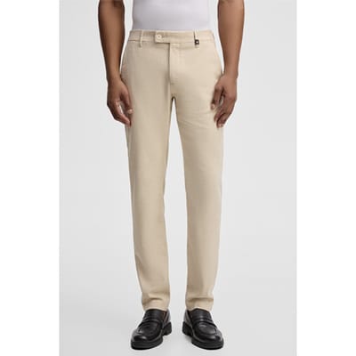 Chino Code met linnenaandeel, beige