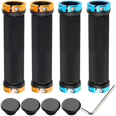 Cosensi- Fietshandgreep Antislip - Fietshandvatten Aluminium - Fietshandgrepen Set van 4 - Mountainbike Handvatten - Professionele Fietshandgreep - 13.5cm Lengte - Fietshandvat
