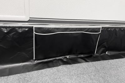 3 meter ESVO caravan tochtstrook - heavy duty met klittenband - zwart - 60 cm + opbergzak