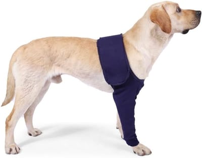 Elastische elleboogbandage voor honden, herstelhulpmiddel voor operatie, beschermende mouw voor pootwonden en anti-likken (M)