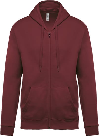 Kariban Sweater met rits en capuchon K479 - Wine - XS