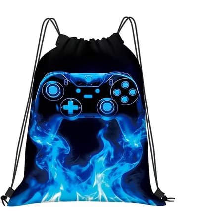 Game Gymtas | Vuurpatroon Rugtas | Rugzak Meisje | Rugzak Jongens | Mooie rugzakken met Controller | Kleine Gymtas | Waterdichte Zwemtas | Kinder Rugzak
