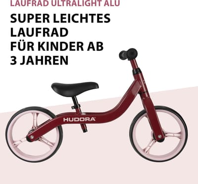 Hudora Loopfiets Ultralight Alu - Bordeaux