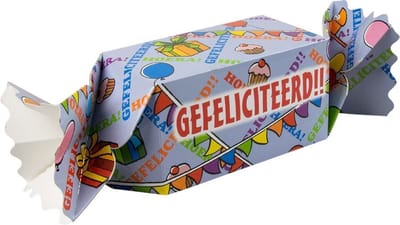 Toffee doos - "Gefeliciteerd"