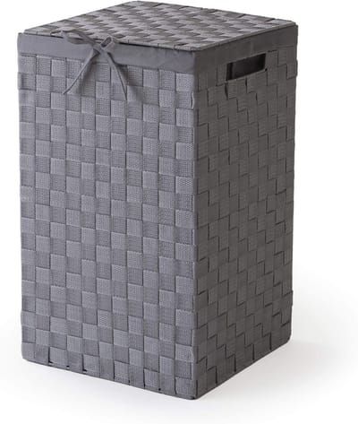 Stijlvolle Grijze Wasmand 30 x 30 x 50 cm