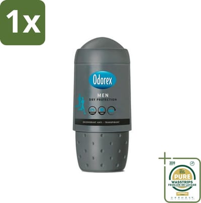 1 x Odorex Deodorant Roller For Men Dry Protection 50 ml- Mannelijke Deodorant - Anti-transpiratie - Zweetbescherming - Alcoholvrije Deodorant - Droge Oksels