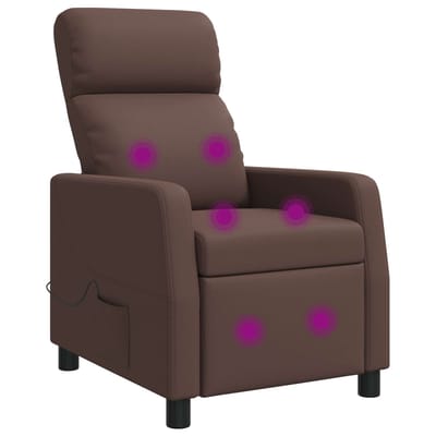 vidaXL - Massage - Relaxstoel - Bruin - Kunstleer