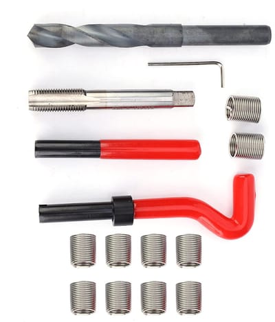 Dailygoods- Draadinzetstukken 15-delig - Roestvrij Staal - M14x1.5 - Binnendraadreparatieset - Schroefdraad Reparatieset - Hoogwaardige Sterkte - Schroefdraadreparatieset