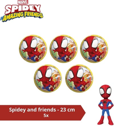 Bal - Voordeelverpakking - Spiderman en Friends - 23 cm - 5 stuks