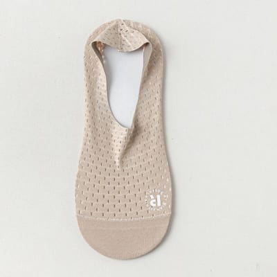 Effen kleur siliconen antislip sokken holle uit ademende zomer onzichtbare sokken heren ijs zijden sokken kaki