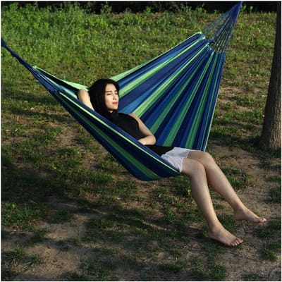 Hangmat - Schommelbed - Ontspannen Buiten - Hoge Draagkracht - 200x100cm - Blauw