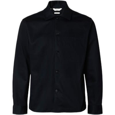 Overhemd Selected Homme tate heavy twill overshirt - zwart
