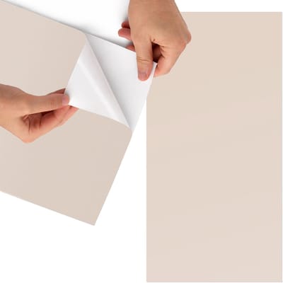 Tulup Meubelfolie - Warm beige Meubelfolie Zelfklevend - 65x130 cm - Beige Meubelfolie - Meubel Wrap Folie - Minimalist Meubelfolie - Plakfolie Meubels - Keuken decoratie - Achtergronden en patronen