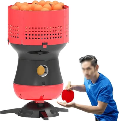Tafeltennis Serveermachine - Pingpong Robot - Training Verbeteren - 36 Programmeerbare Draaitypen - 90 Ballen Capaciteit - Zwart Rood