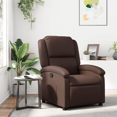 vidaXL - Fauteuil - verstelbaar - kunstleer - bruin