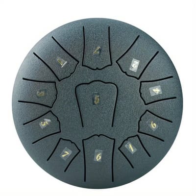 Livano Handpan - Tongue Drum - Steel - Regen - Klankschaal - Marineblauw