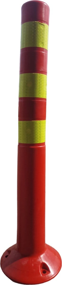 Flexibele afzetpaal Mexxo met voet - 75cm hoog - Incl. 3 boorgaten