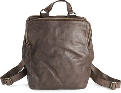 HAROLD'S Leren Vrije tijd rugzak Rugzak Submarine Backpack Triple Brown Donkerbruin