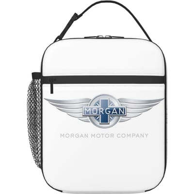 Morgan Motor Car Company Geïsoleerde Lunchtas voor Dames Kinderen Draagbare Voedseldozen Thermische Lunchbox Tote One Size white