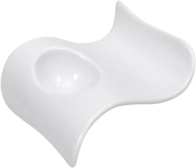 Eierdopje Keramiek - Ei Houder - Ontbijt Serveren - Fijn Vakmanschap - 13.5 cm - Wit