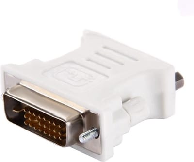 New Age Devi - Let op type DVI 241 Pin Male-to-VGA 15Pin Female adapter White