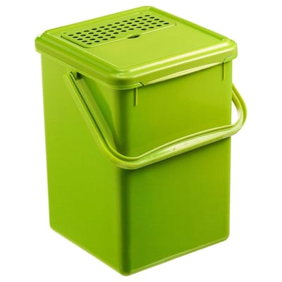 ROTHO organische compostbak 8,0 liter limoengroen (met actieve-koolstoffilter) | Composter voor meer duurzaamheid in het huishouden