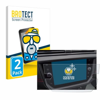 BROTECT - Screenprotector voor Seat Arona FR Stereo BJ 2019 - Folie Beschermfolie matte 2 Stuks