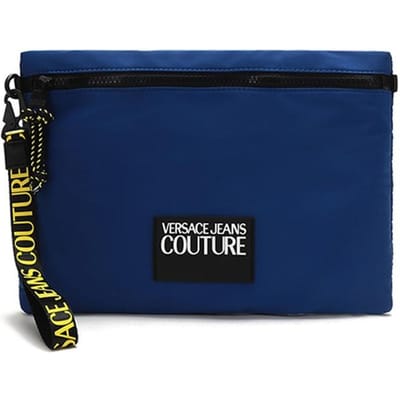 Versace Jeans Couture Ritsluiting Polyester Handtas Medium Herenhandtassen Donkerblauw E3YVBP02-71426-202 Basic Set (Bag+Dust Bag)