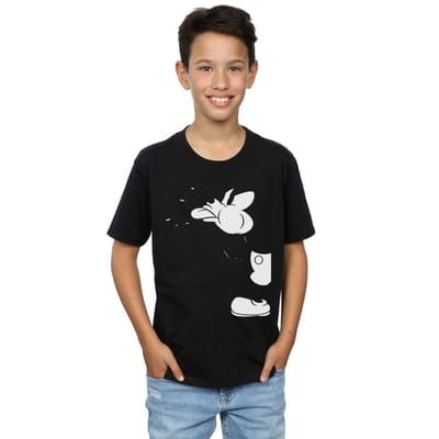 Disney Jongens Mickey Mouse Cut T-shirt (Zwart)