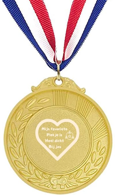 Akyol - mijn favoriete plekje is heel dicht bij jou medaille goudkleuring - Vriendschap - vriend/ vriendin - liefde - vrienden - leuk cadeau om te geven
