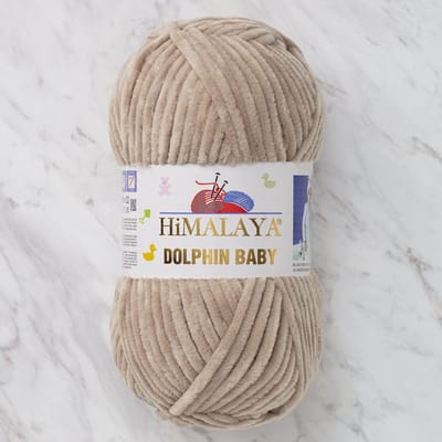 Himalaya Dolphin Baby 80317 Melk Bruin Fluwelen Garen, Breien en Haken, 100g, Super Zacht, Fluweel Breigaren, Volumineuze Pluche, Schijnen Fluweelachtig, Chenille Dolfijn Baby Wol, Amigurumi, Velluto Velours, Breiwol, Haakgaren, Kind Deken