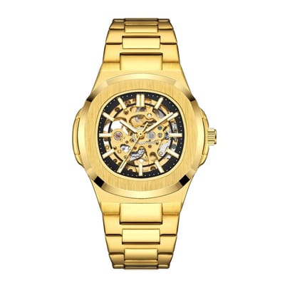 Soraro Automatische Horloge Goudkleurig | Waterafstotend | 42mm | Cadeau Giftbox | Goudkleurig | Automatic Horloges | Automatisch Watchwinder | Stalen Band | Herenhorloge