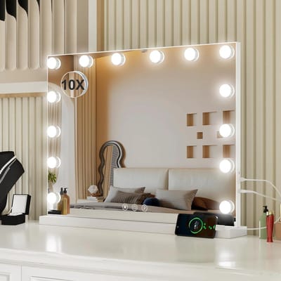 Dimbare Hollywood Make-up Spiegel 60x52 cm met 17 LED Lampen en Aanraakbediening