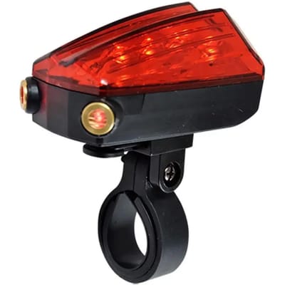 accuverlichting achter 5 led 2 functies zadelpenbevestiging Optimiz Laser