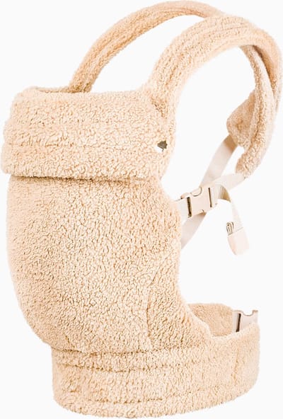 ByTwinly Draagzak Baby – Babydrager – Baby Carrier – Ergonomische Draagzak – Verstelbare Buikdrager & Rugdrager – Kinderdrager – Vanaf 0 Tot 36 Maanden – Zachte Teddy Draagzak – Teddy Fleece – Baby Draagzak – Kraamcadeau – Comfortabel – Licht Kaki